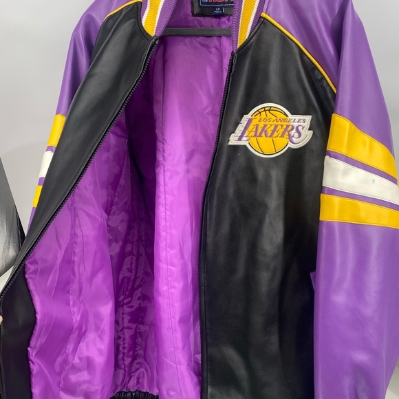 NBA Lakers Purple and Black Bomber Jacket - Picture 6 of 11